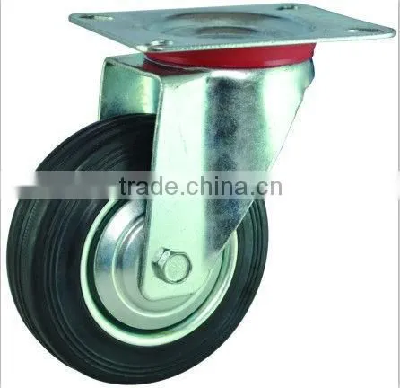 3 Inch To 8 Inch Industry Black Rubber Casters