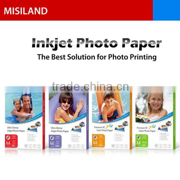 Waterproof RC Satin photo Paper for inkjet printing,silky&luster paper,260gsm
