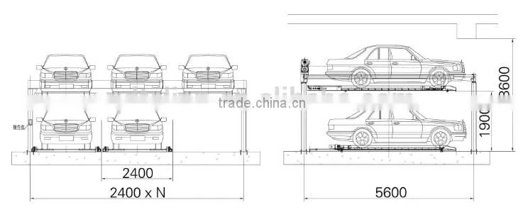 Multi-level lift sliding parking systems/carport parking lift