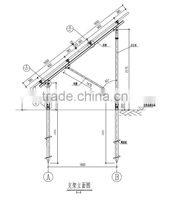 Aluminum Pv Solar Panel Roof Mounting Brackets Frame