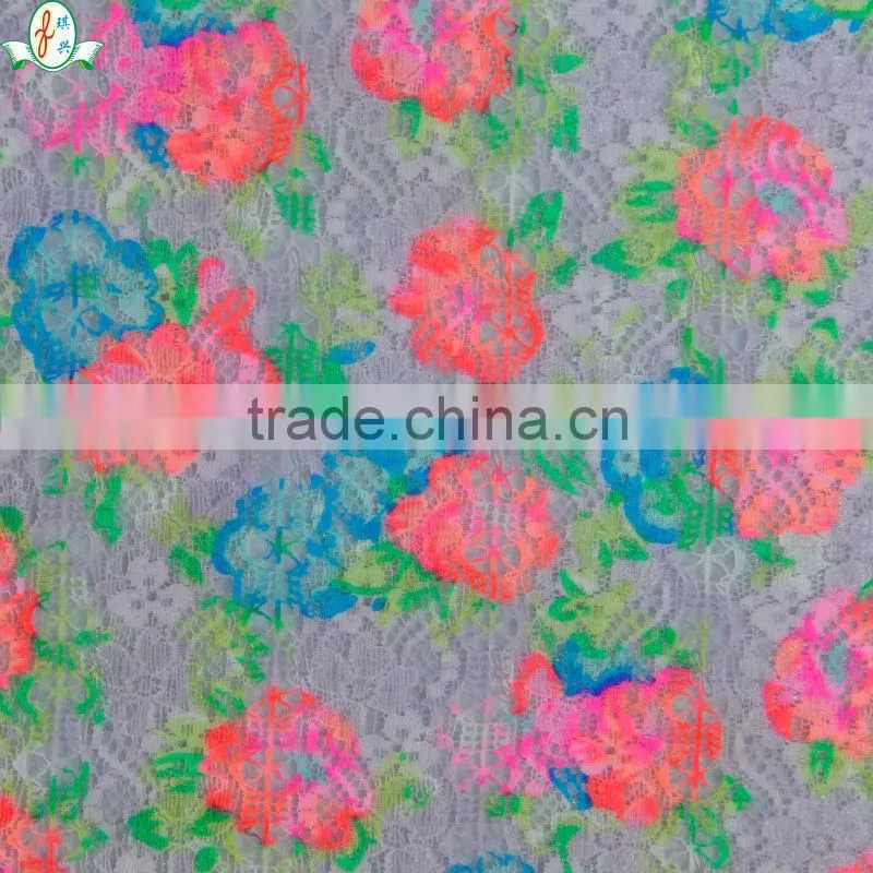 Spandex Nylon Luxury Roses Dress Lace Fabric