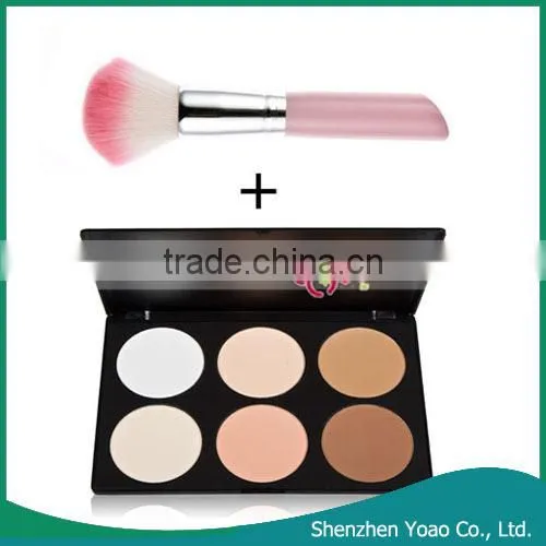 Wholesale 6 Color Makeup Blush Chemical Powder Blush with Blush Brush