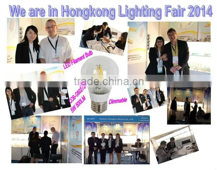Factory price 8w Globe Sapphire Substrate A60 E27 LED Filament Bulb