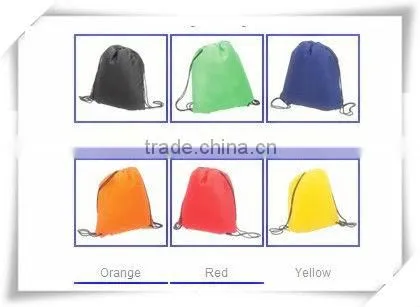 70G black nonwoven backpack drawstring bag