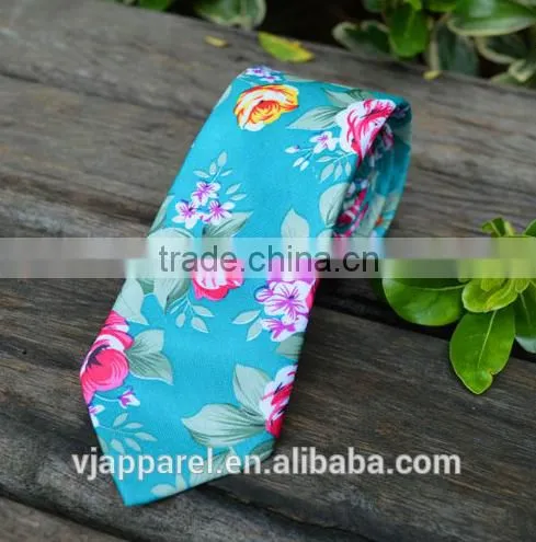 Wholesale Fashion Slim Floral Cotton Tie