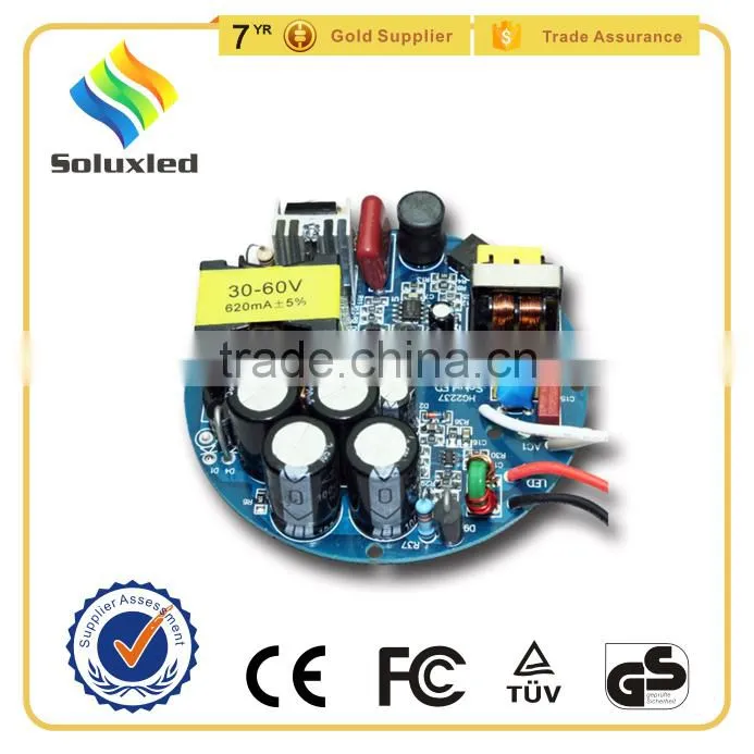 Round Constant Current Led Driver 40WCOB 1200mA For E27 Light 3 Years Warranty CE Approved