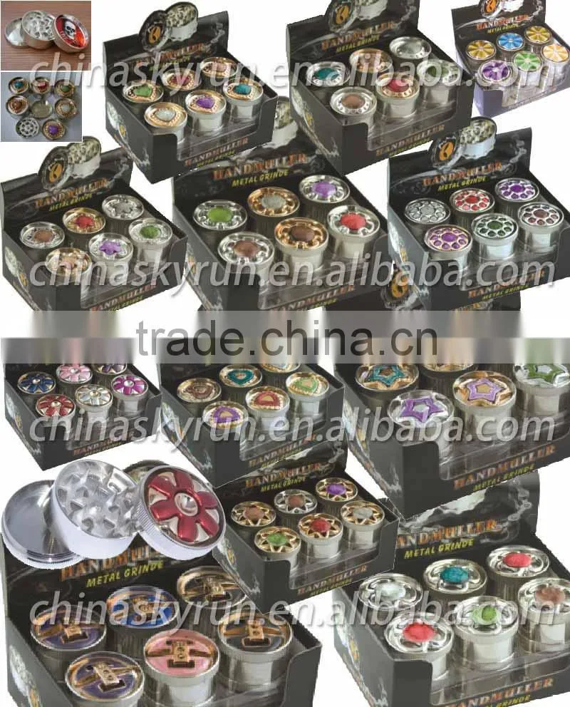 3pc painted plastic herb grinder tobacco grinder high quality