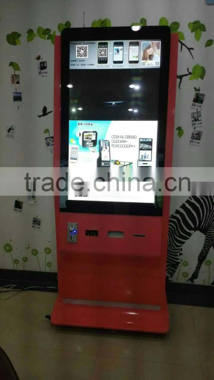 46" Floor Standing LCD Instant photobooth kiosk with multi touch