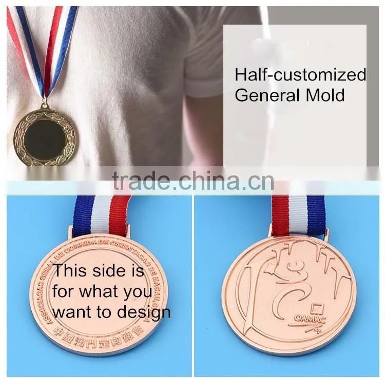 Rectangular shape antique medal personalized triathlon medal