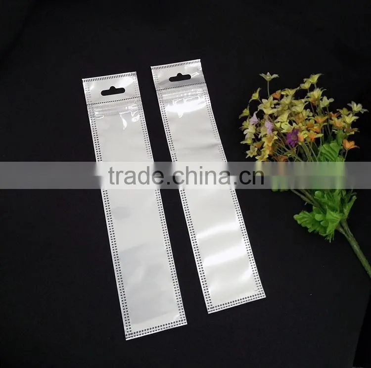 white plastic bag nylon cotton zipper pouch