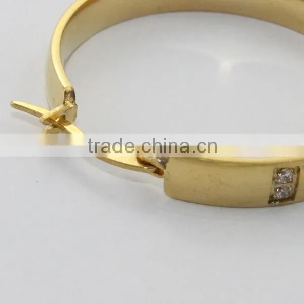 alibaba china supplier,2014 stainless steel hoop earring with crystal , fashion jewelry