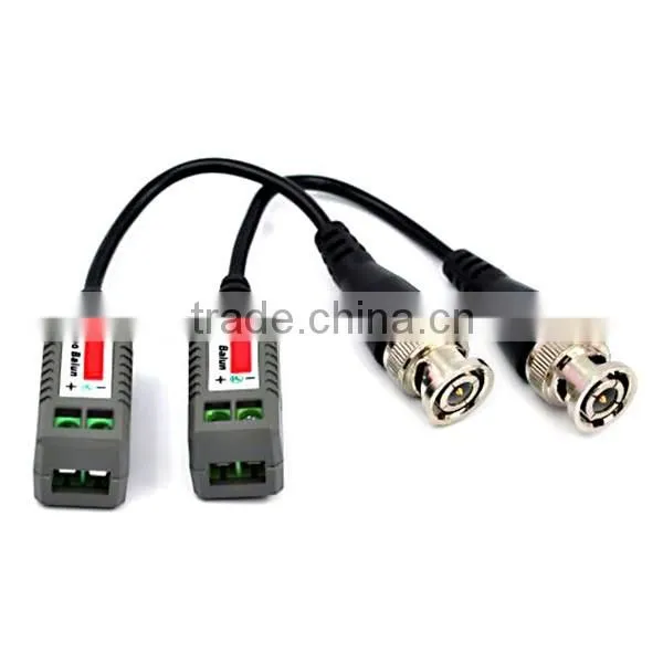 Hot selling High quality Long-distance black Color Passive CCTV video balun Anti-jamming video balun with rj45 YJS-202P