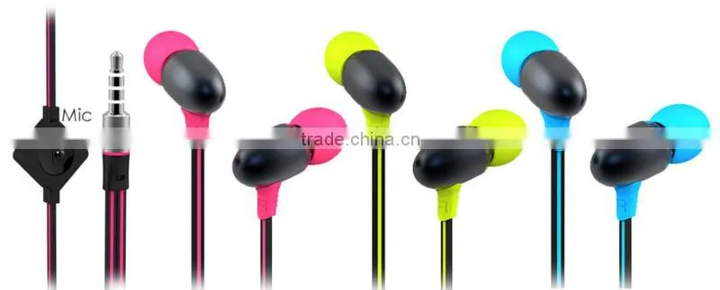 New style Flat Cable Earphone For Mobile phone