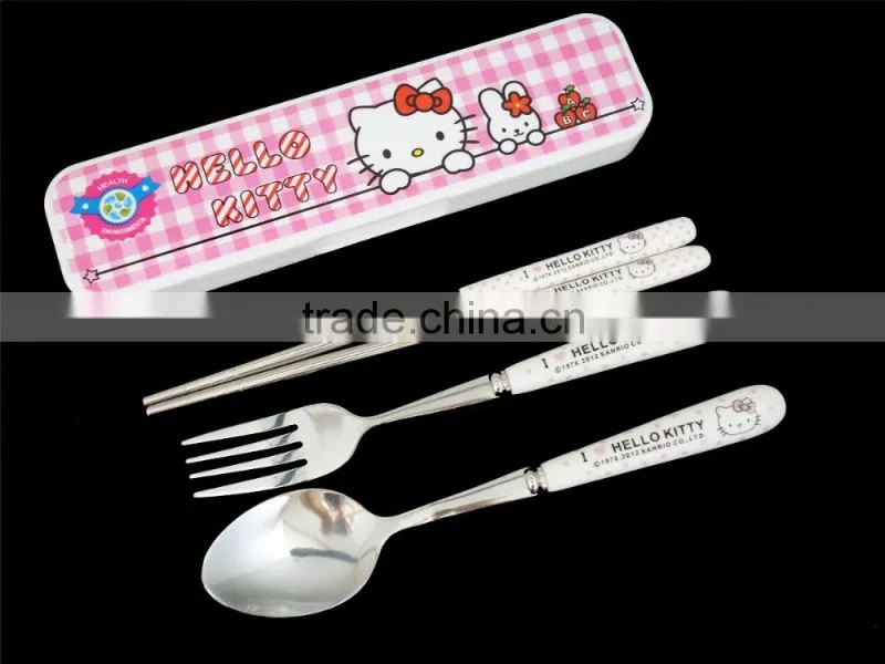 Children new design with ceramic cartoon cutlery set