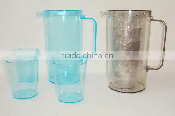 Popular top sell decorative red plastic pitcher