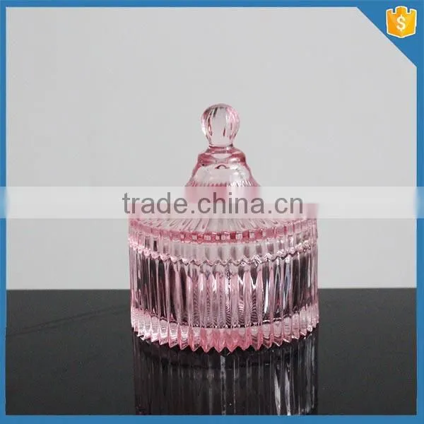 China supplier home decor glass dome candle jar