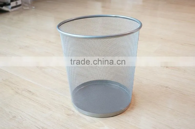 Metal Mesh Trash Can