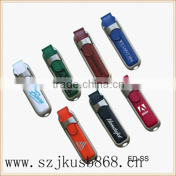 Creative useful new design leather usb drive
