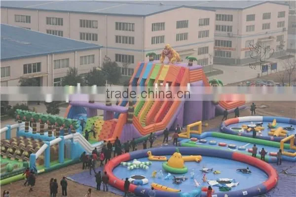 Inflatable jungle adventure obstacle course/ 50m giant inflatable running obstacle for sale