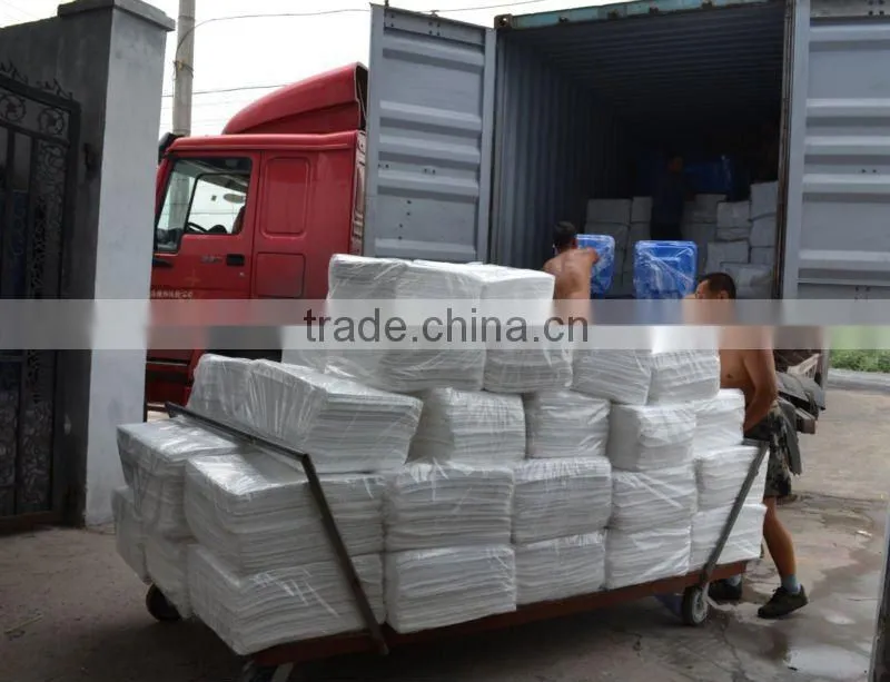 oil spill containment pads made of polypropylene fiber