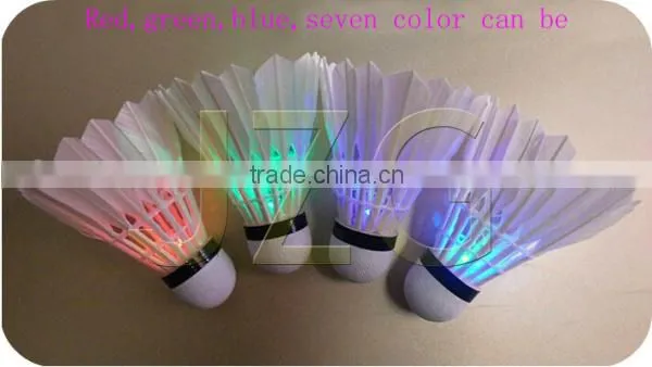 Sporting equipment badminton multi-color led lighted badminton