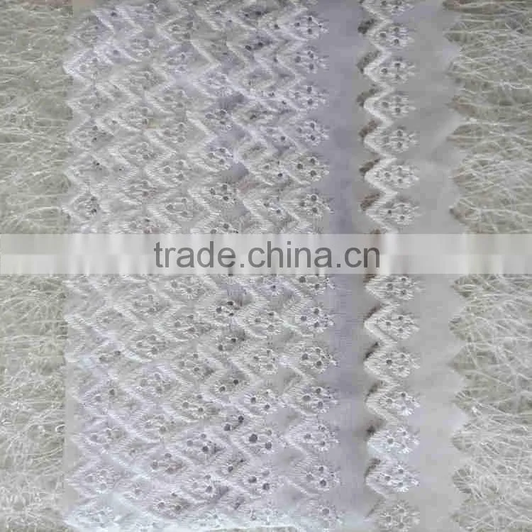 Fashionable white cotton lace trimming T/C 2" trimming lace