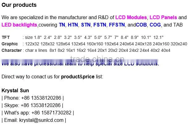 7 segment lcd display high brightness lcd/led display module