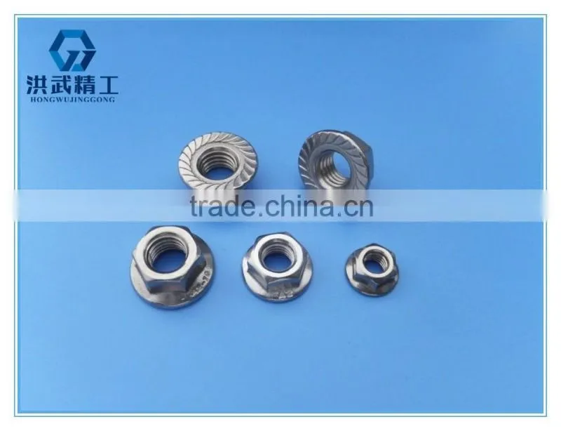 Hexagon nuts with flange and high grade