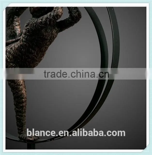 resin vintage monkey statue moneky figurine for home decoration