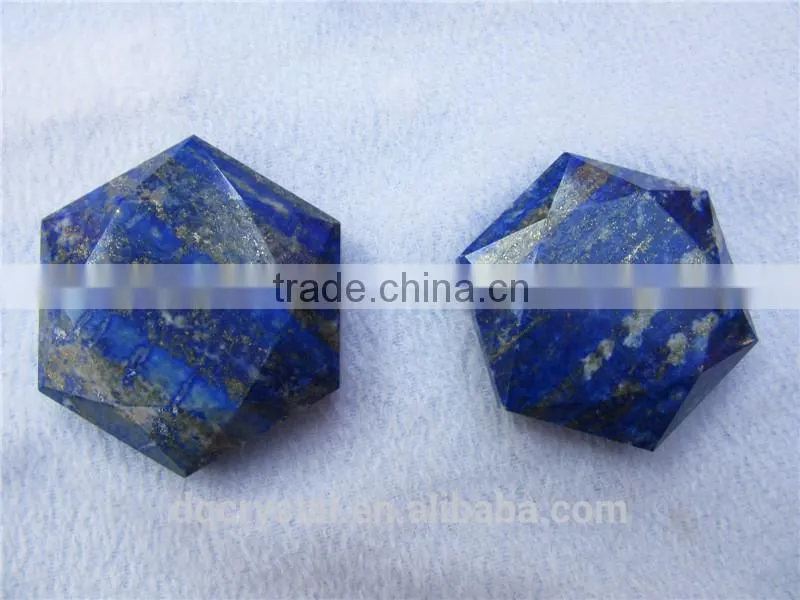 2015 customed natural multiple faceted lapis lazuli pendant for gift