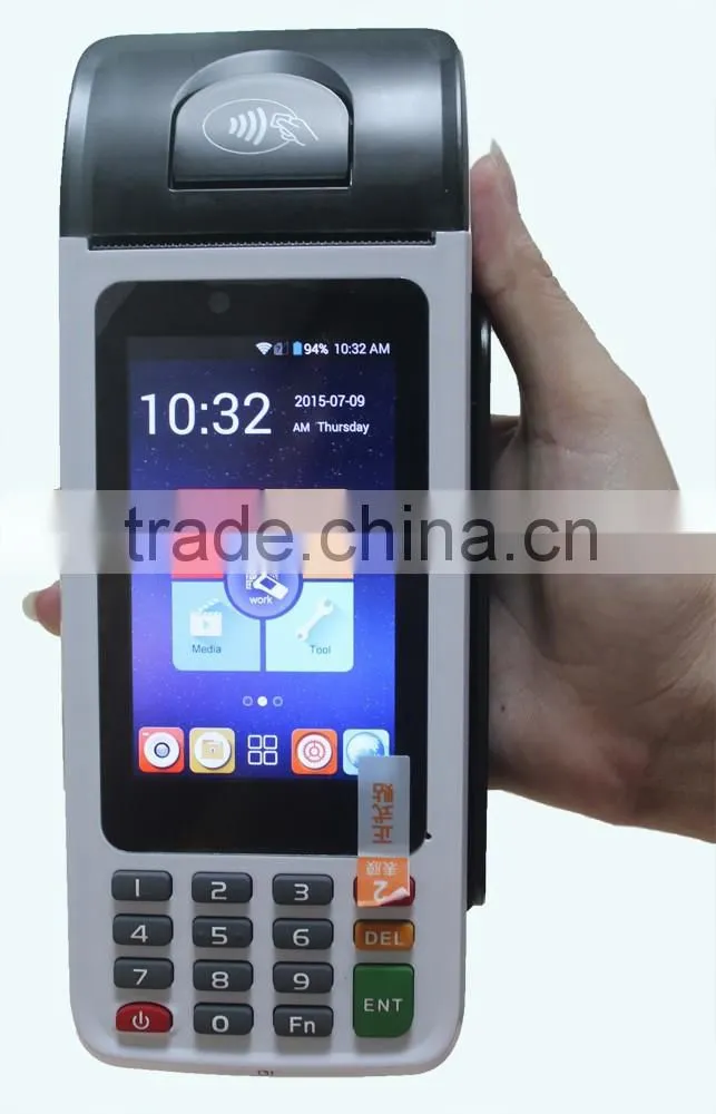 Android POS Terminal Built-in Thermal Printer with Touch Screen,Printer,MSR,RFID,GPRS
