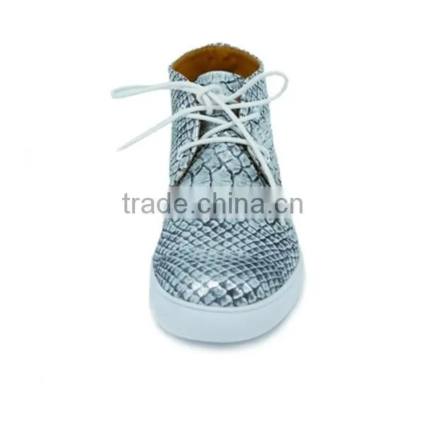Fashionable Girls High Top Lace-up Special Grain Sneaker Boots Shoes