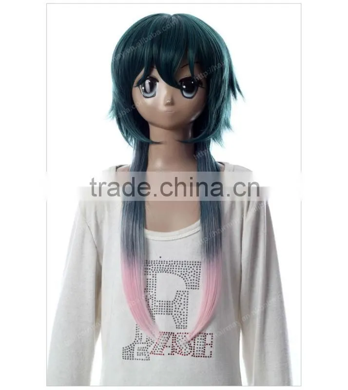 blue hair wig costume wigs