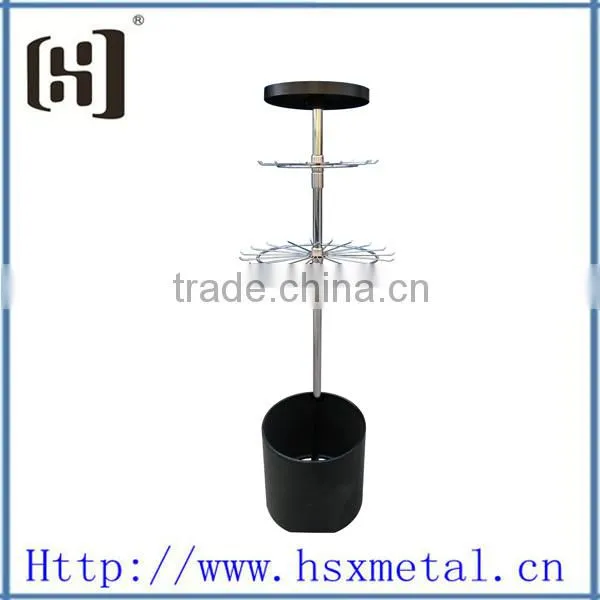 hot sale chrome spinning metal belt and tie display rack HSX-S998