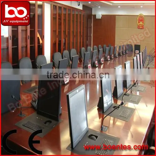 Computer LCD Monitor Flip Up Equipment for Audio Video Conference Solution