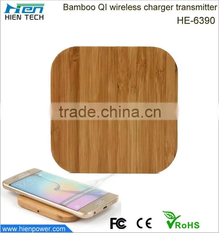 Hot sell universal bamboo mobile phone qi wireless charger power for sony xperia z c6603