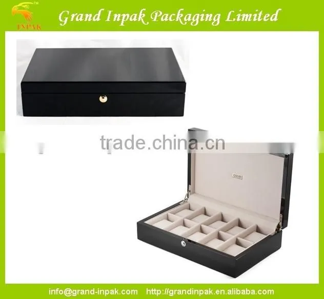 High Grade wooden watch storage and display case with lock