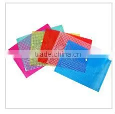 A4 Transparent PP Buckle File Pocket/File Bag with Button