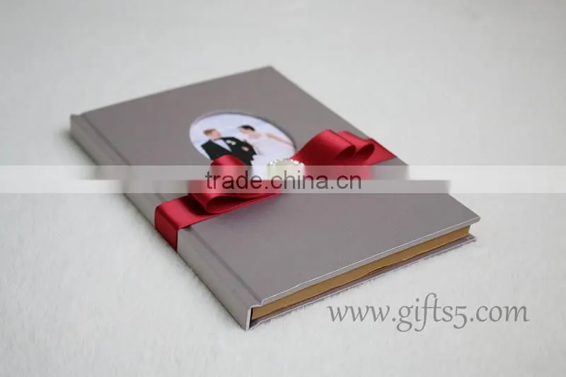 Luxury Silk Covor Wedding Guest Book