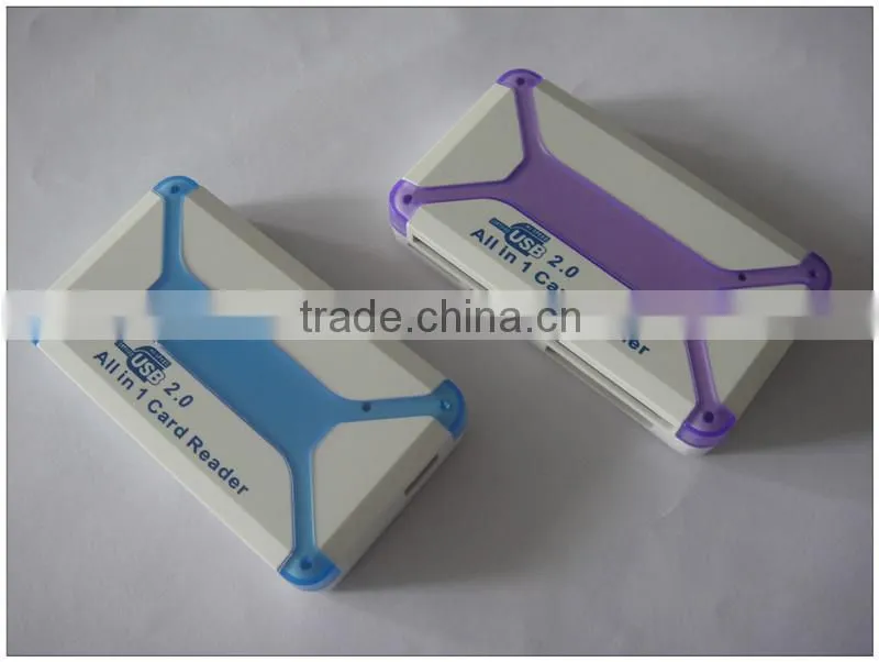android usb smart sim card reader plastic coustom logo card reader writer with 6 slots(OS-CR121)