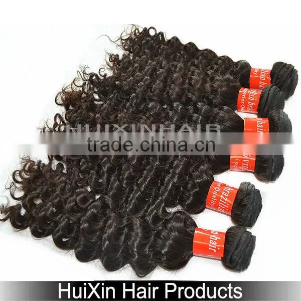 tangle free 100% Brazilian virgin Human Hair for no sheding Fullness with good volumn deep wave extensions