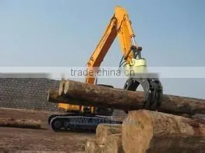 Hitachi Ex120-2 supply DOOSAN HITACHI mechanical log grapple and hydraulic wood grapple for excavator
