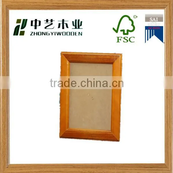2015 year hot sell FSC wall hanging decorative pictures wooden photo frame with cheap price