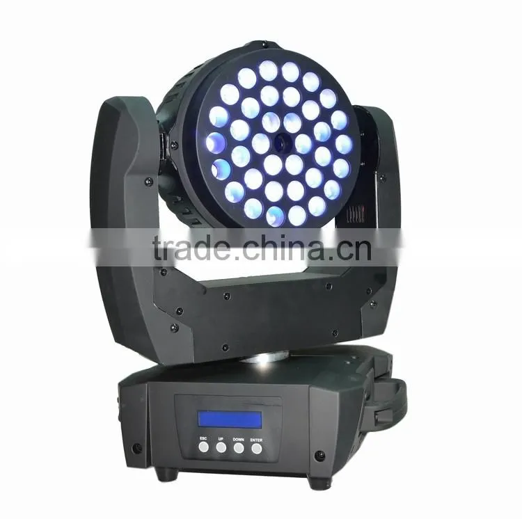 200mw green laser 36*10W led moving head rgbw wash light