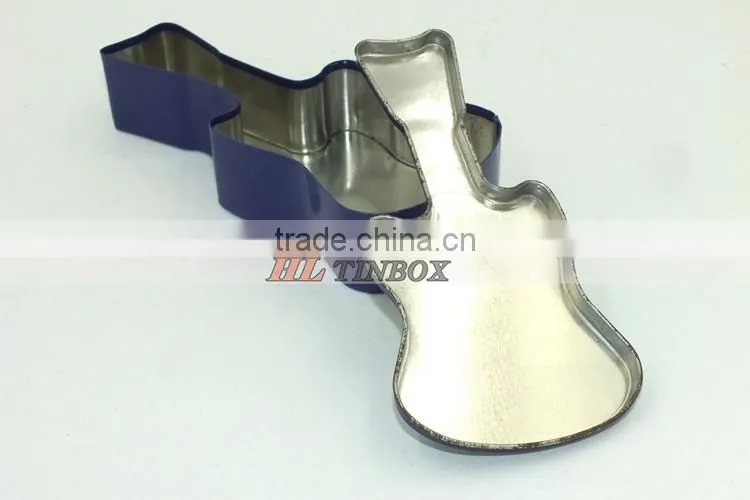 Guitar Shape High Quality Empty Candy Chocolate Tin Box