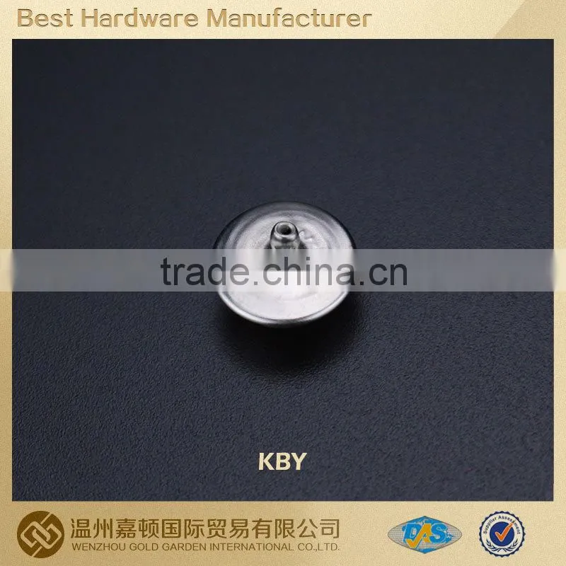 Bread shape metal rivets for garment