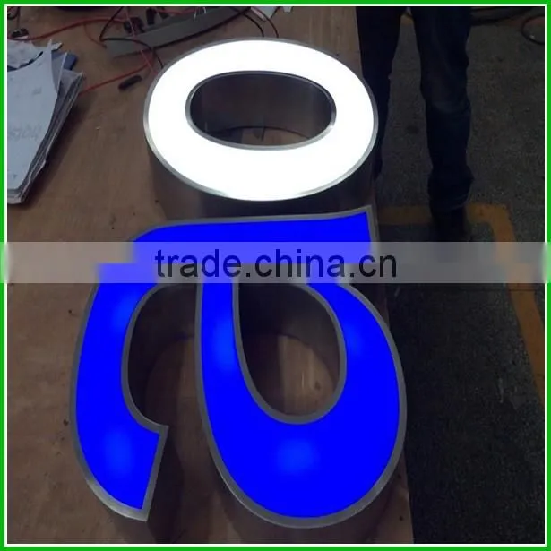 Eye-Catching Pierced 3D Stainless Steel Outdoor Led Sign
