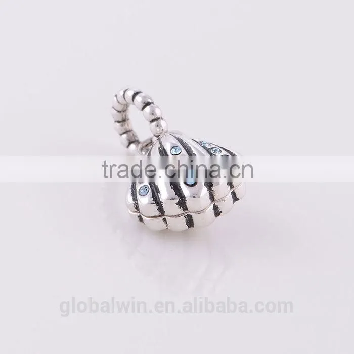 Wholesale European DIY Charms Sparkling Pendant Shell Charms