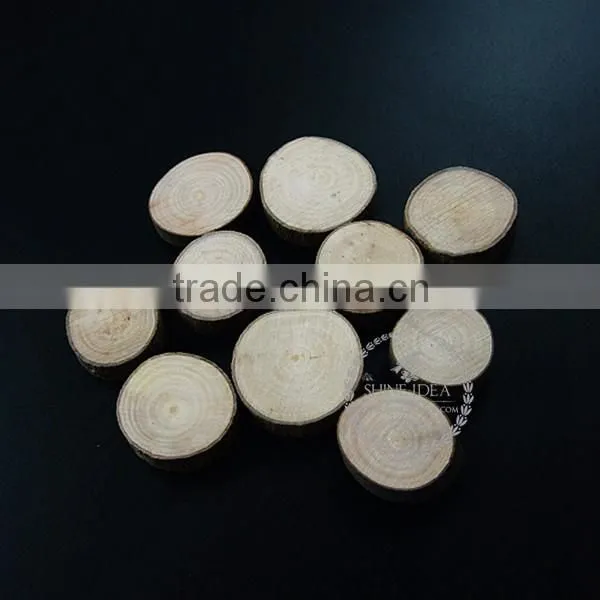 20-30mm size 7mm thick natual log wood piece painting material pendant setting DIY findings bezel tray supplies 1411136