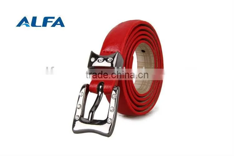 2013 Hot Ladies Narrow Rhinestone Buckle Belt
